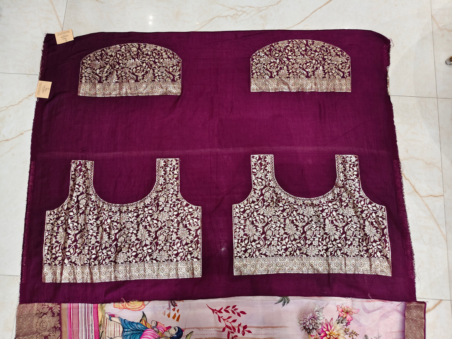 Purple Kalamkari Saree