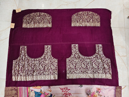 Purple Kalamkari Saree