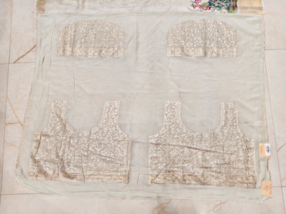 Cream Motif Silk Saree