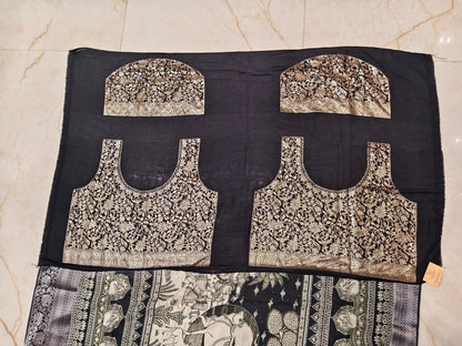 Black Motif Silk Saree