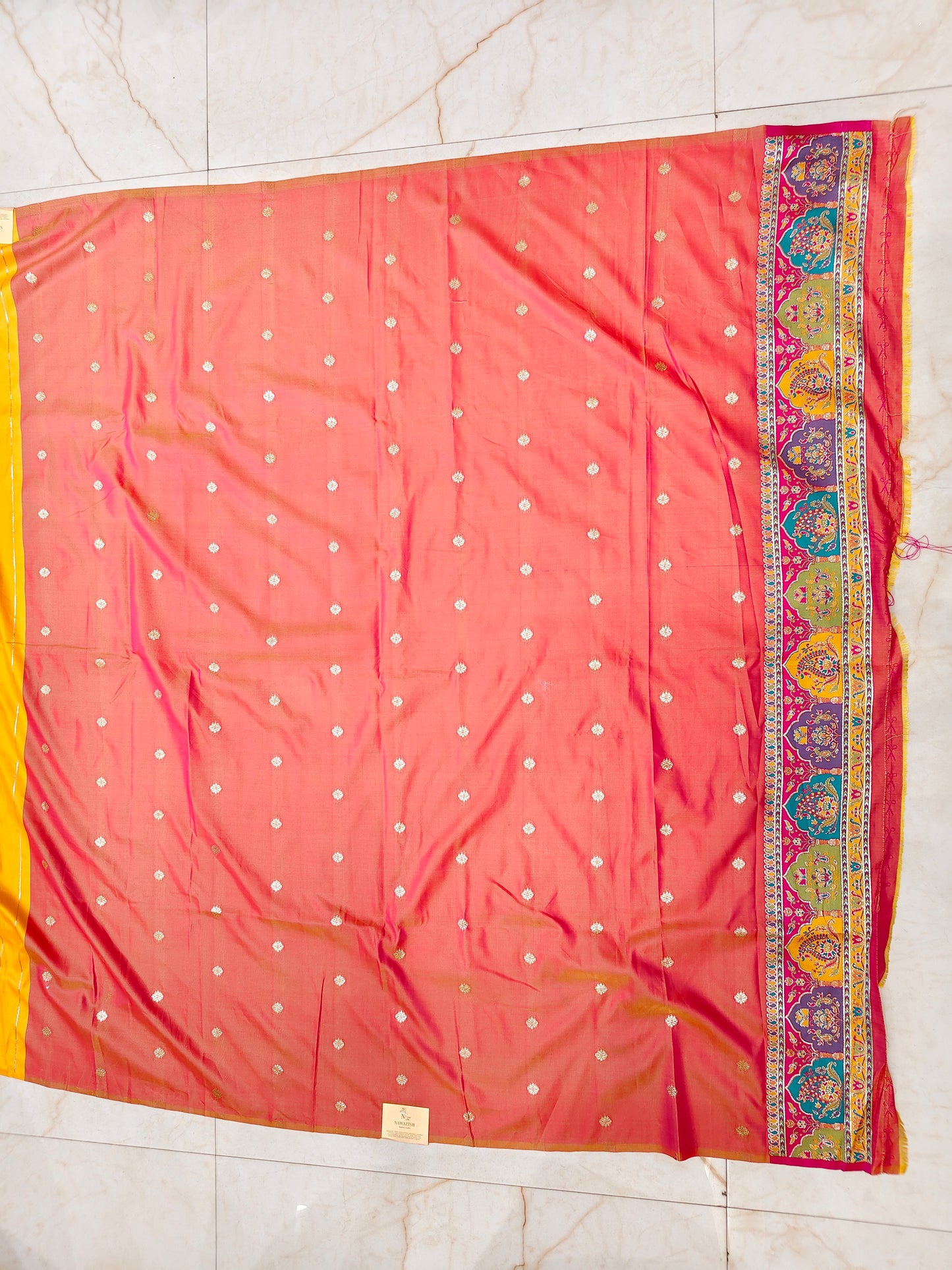 Multi Colour Zari Woven Silk Saree