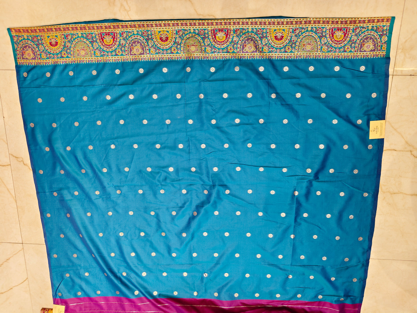 Multi Colour Zari Woven Silk Saree