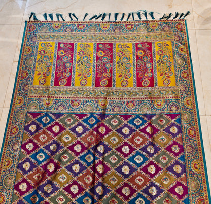 Multi Colour Zari Woven Silk Saree