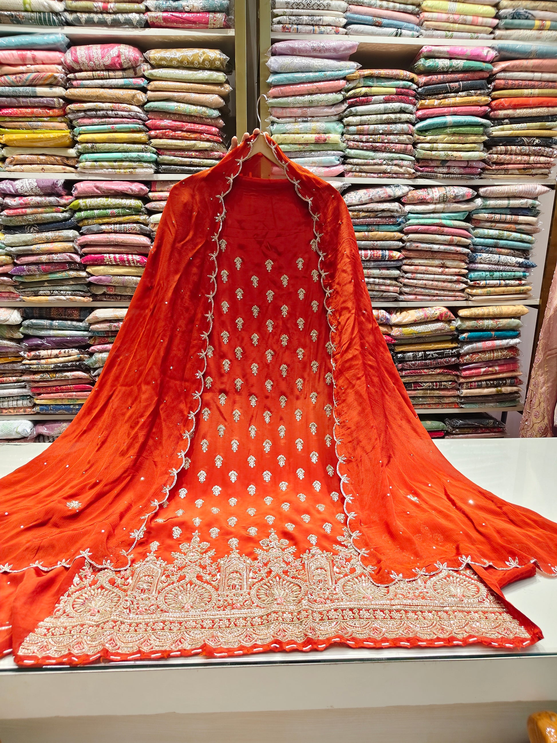 Rust Unstitched Suit
Crepe Suit Set
Dabka Work Suit
Resham Work Suit
Designer Festive Suit