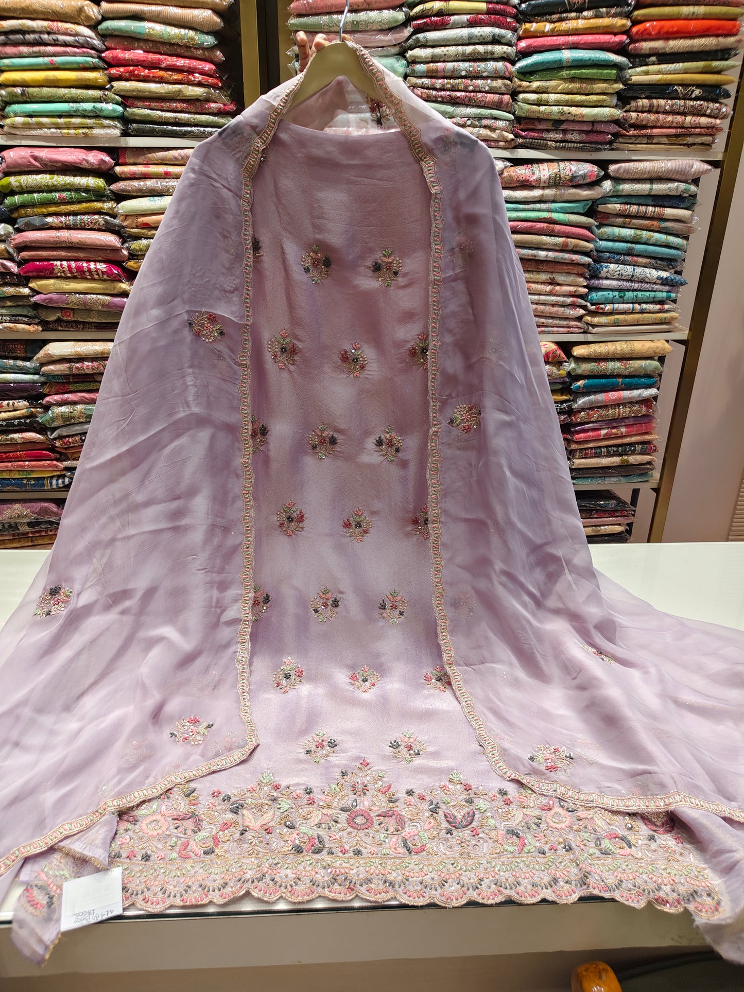 Lavender Unstitched Suit
Tissue Suit Set
Kutdana Work Suit
Designer Festive Suit
Wedding Wear Suit