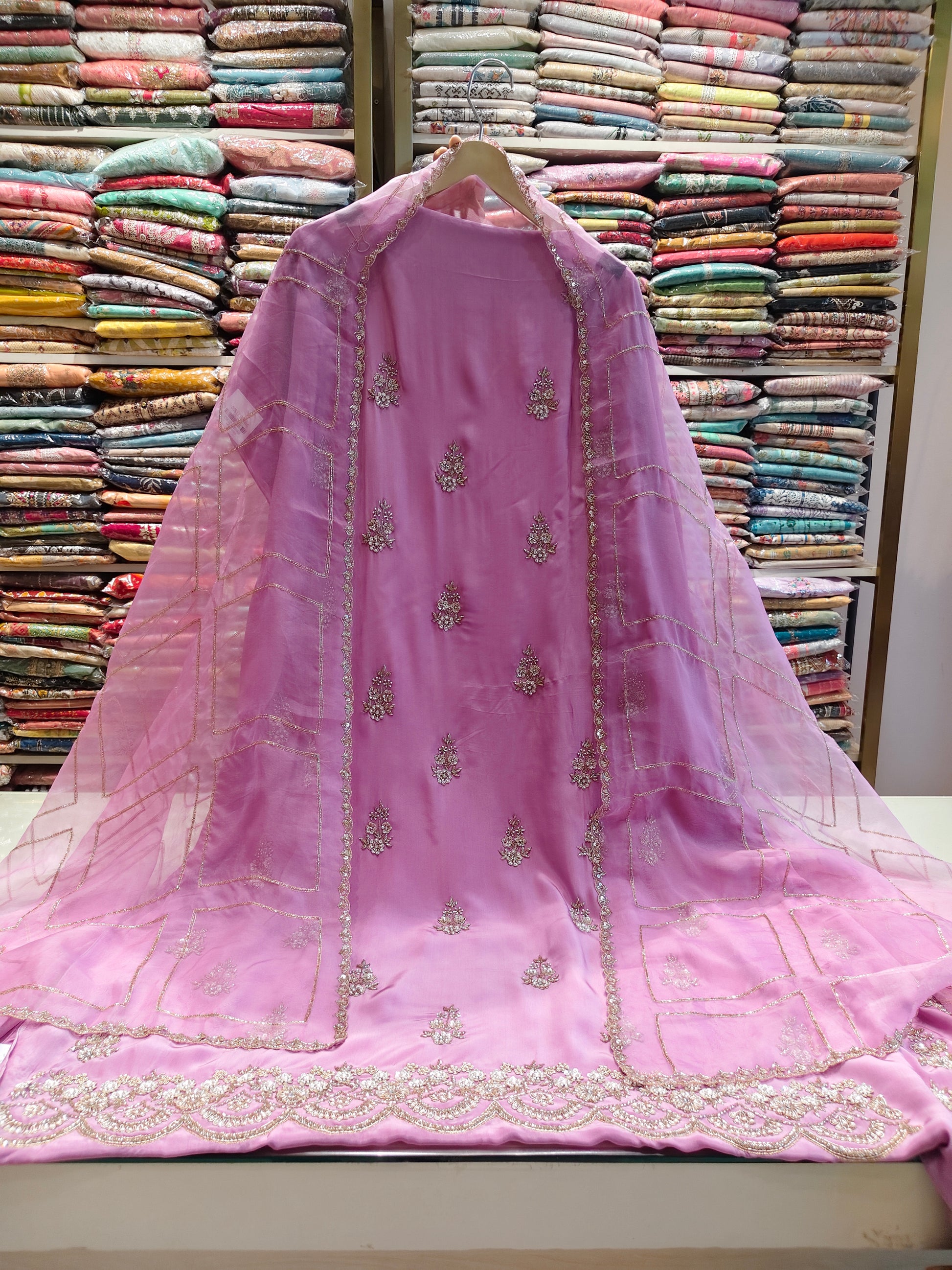 Lavender Unstitched Suit
Crepe Suit Set
Dabka Work Suit
Kutdana Work Suit
Designer Festive Suit