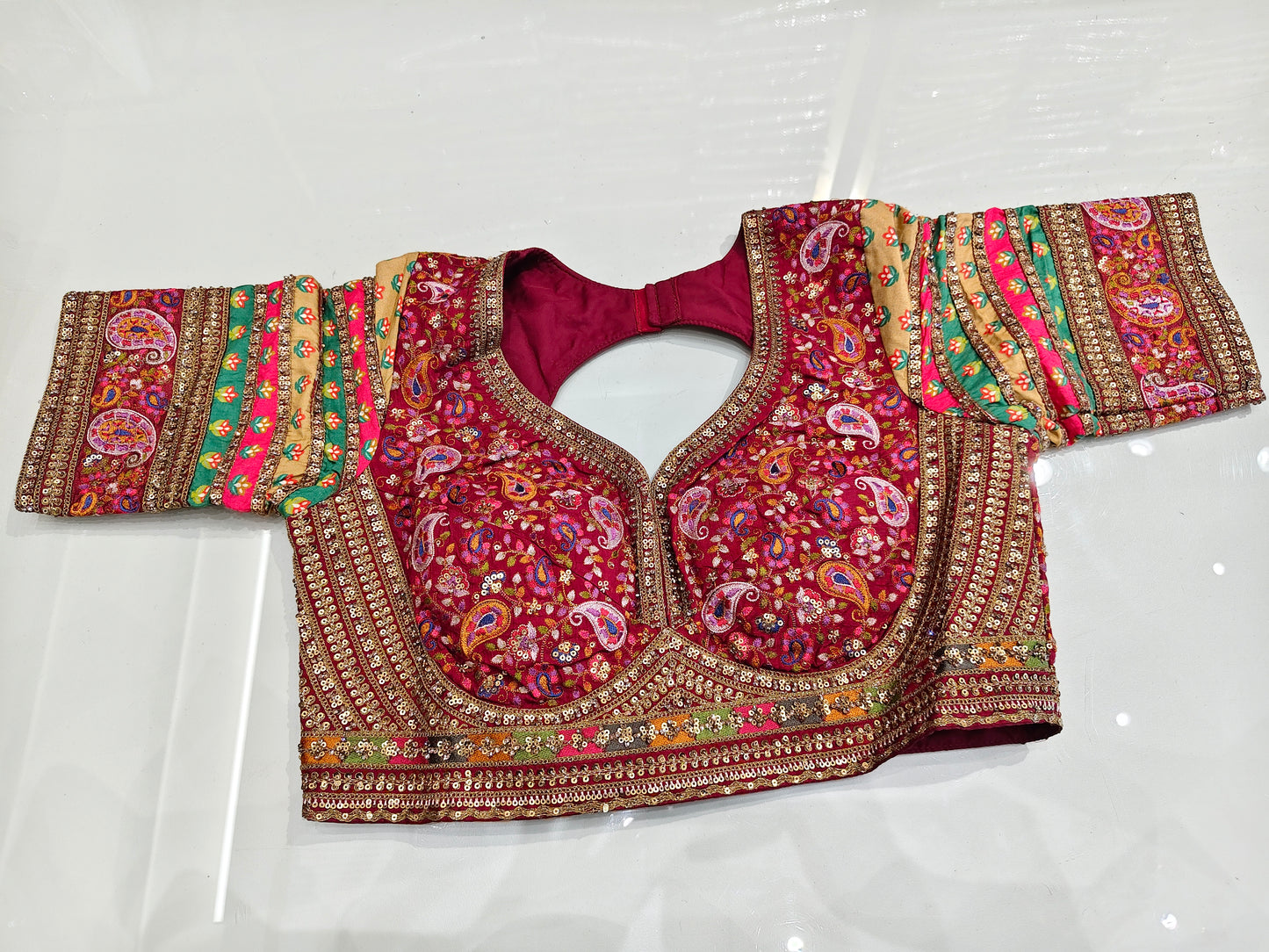 Mustard Maroon Net Saree