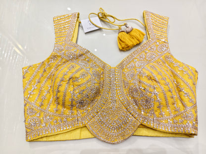 Yellow Organza Saree