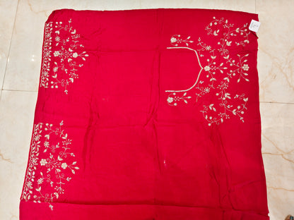 Maroon Crepe Saree