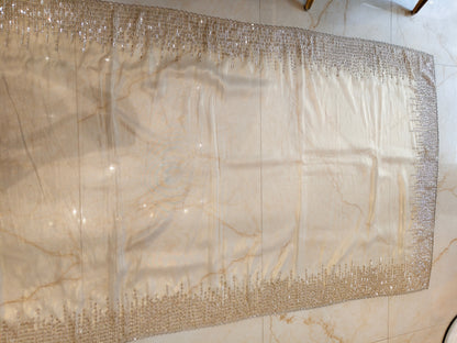 Cream Tissue Saree