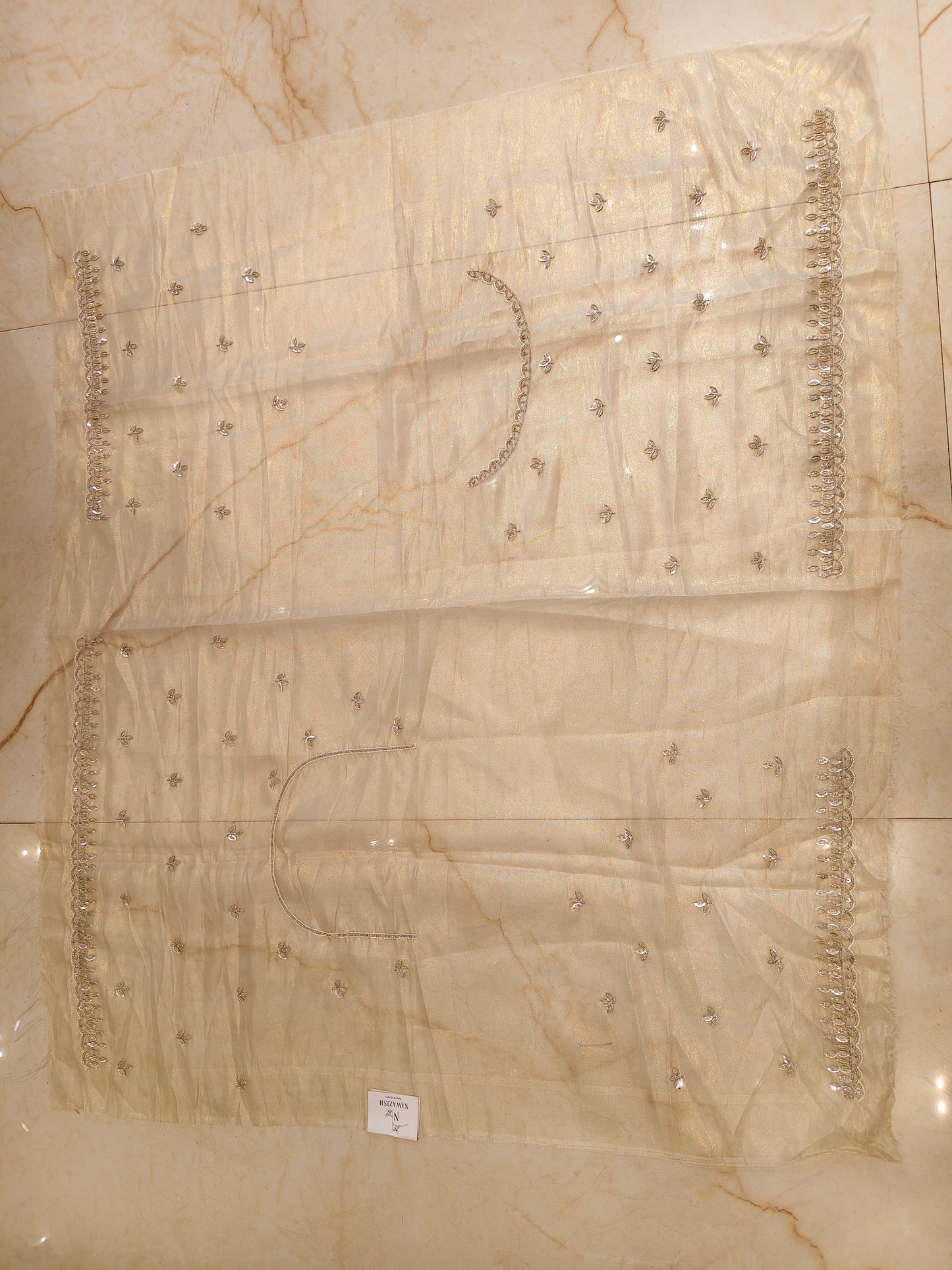 Cream Tissue Saree