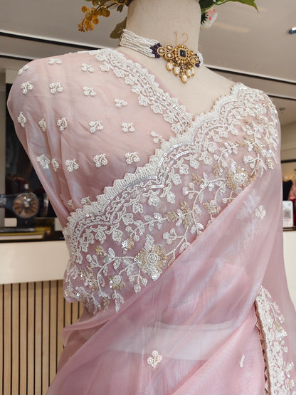 Lavender Tissue Saree