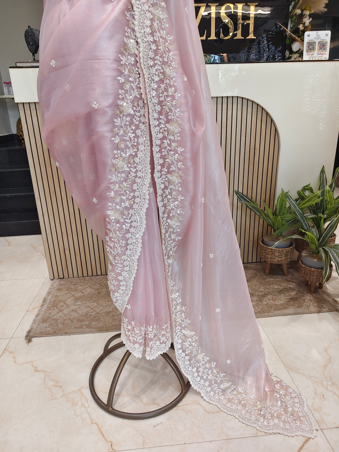 Lavender Tissue Saree