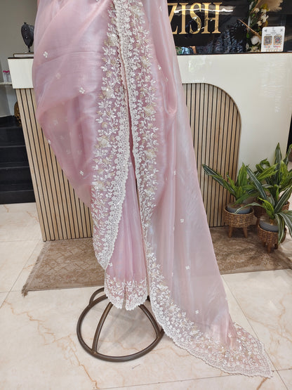Lavender Tissue Saree