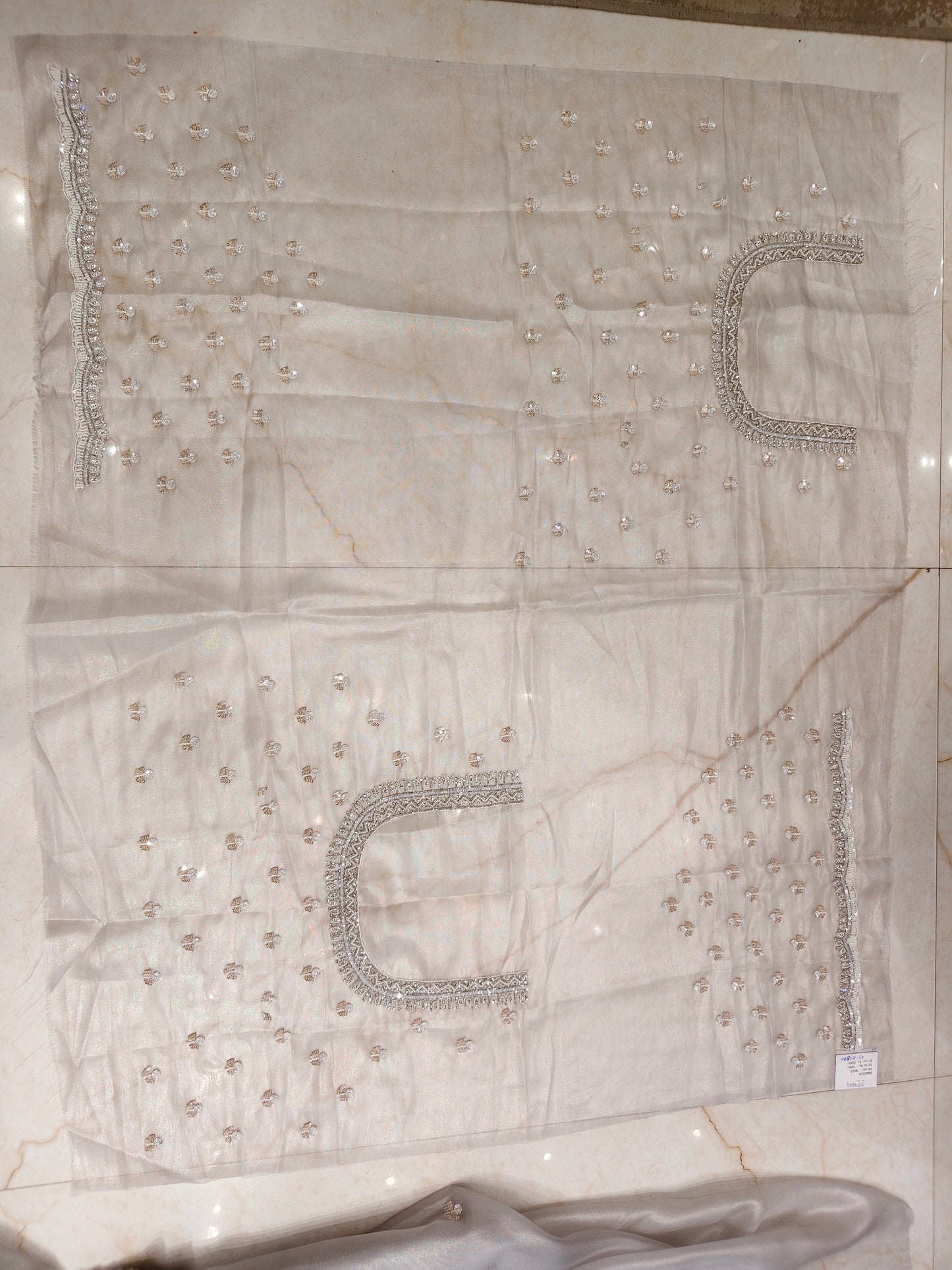 Grey Tissue Saree