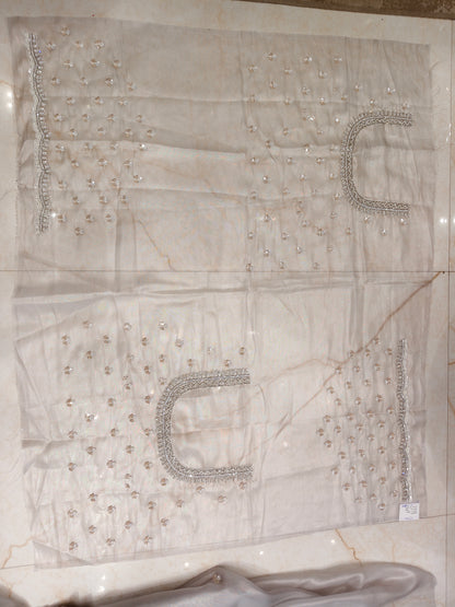 Grey Tissue Saree