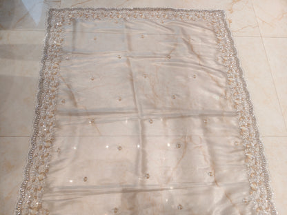 Grey Tissue Saree