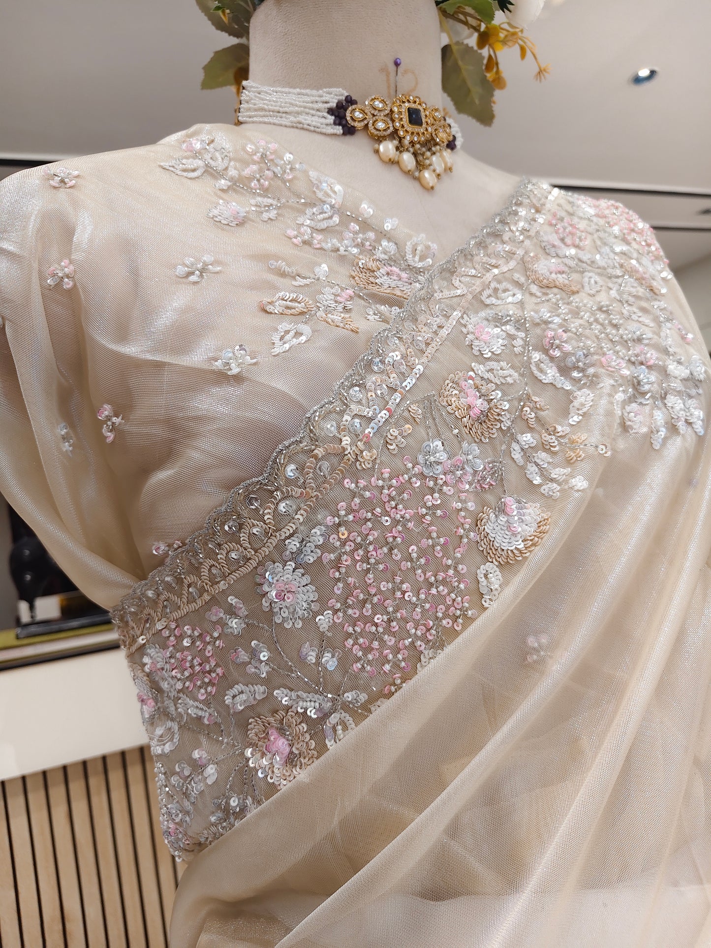 Golden Tissue Saree