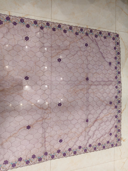 Purple Organza Saree