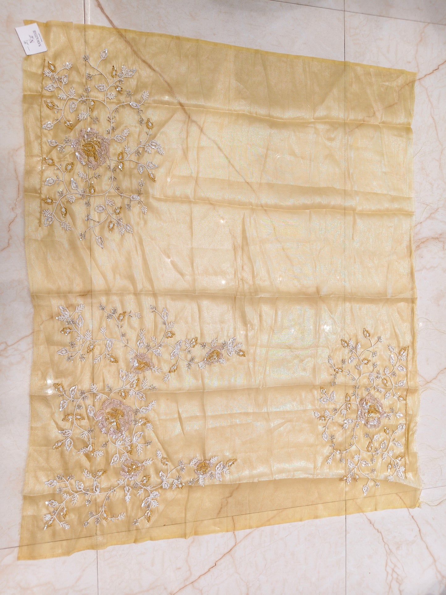 Lemon Tissue Saree