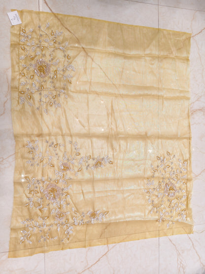 Lemon Tissue Saree