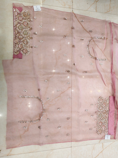 Lavender Glass Tissue Saree