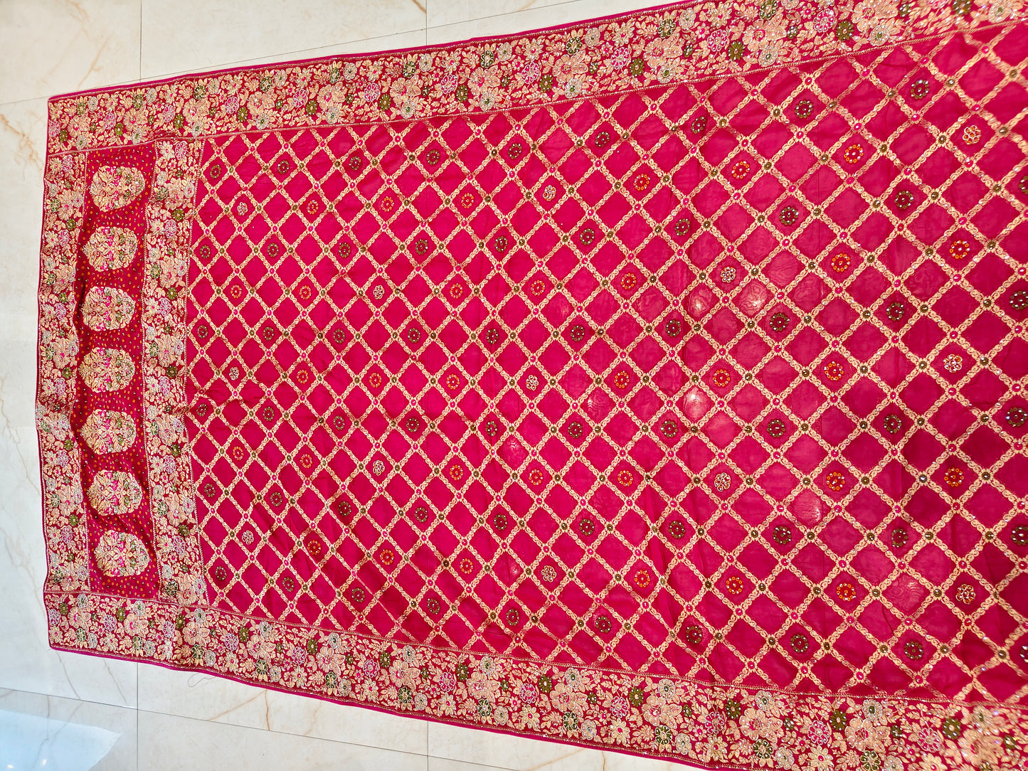 Rani Pink Georgette Saree