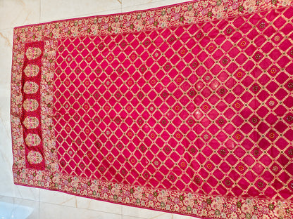 Rani Pink Georgette Saree