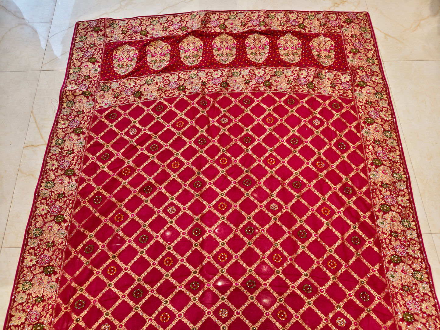 Rani Pink Georgette Saree