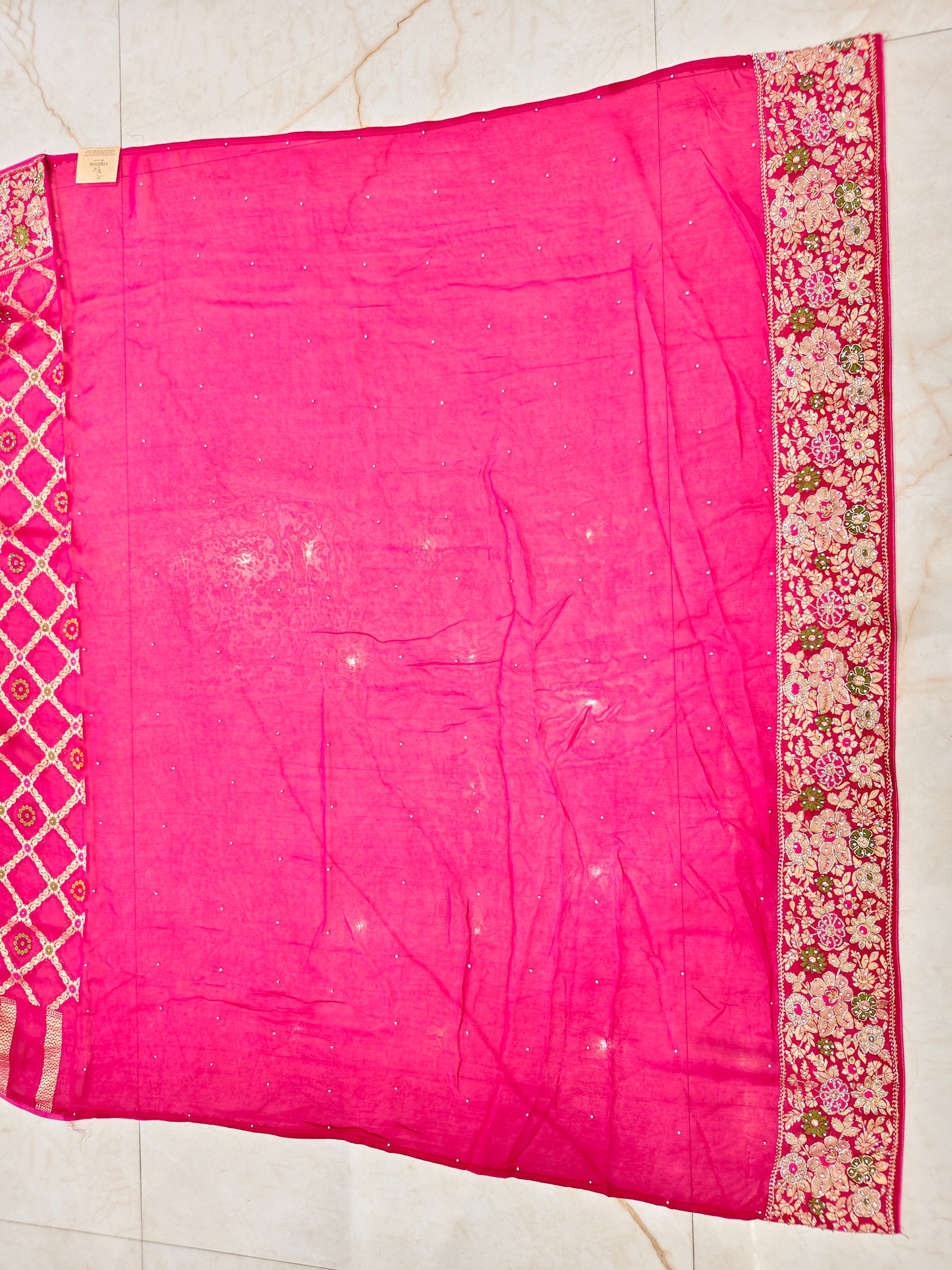 Rani Pink Georgette Saree