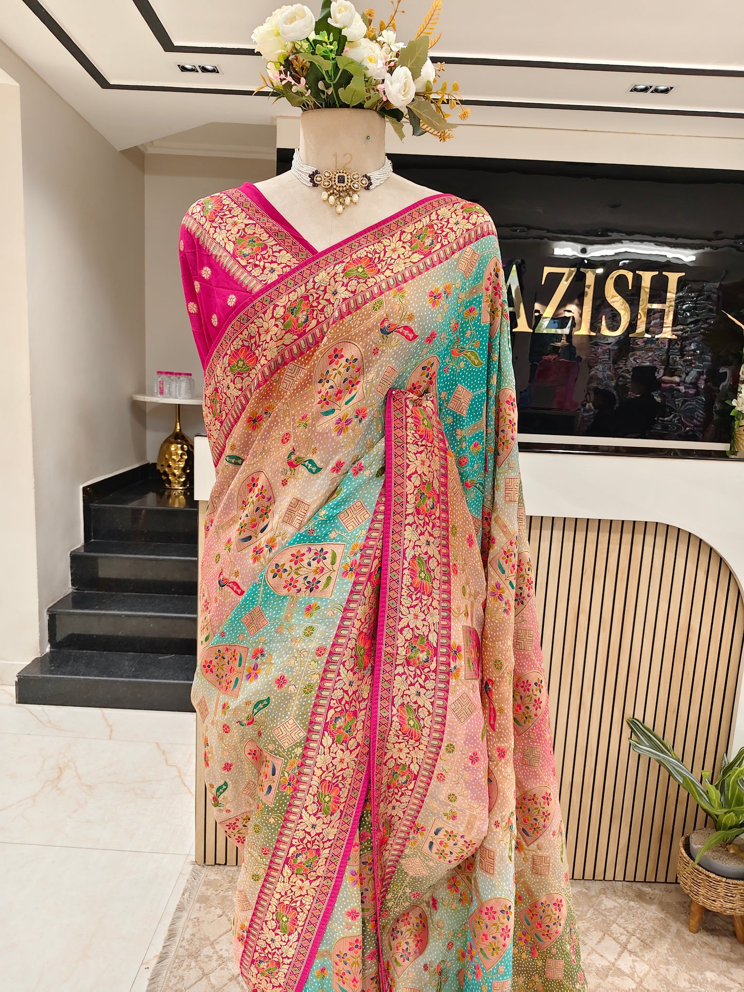 Multi Georgette Saree