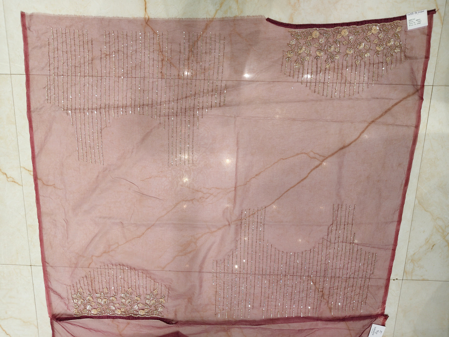 Lavender Glass Tissue Saree
