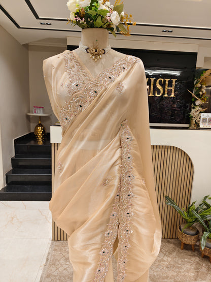 Golden Tissue Saree