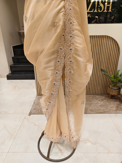 Golden Tissue Saree