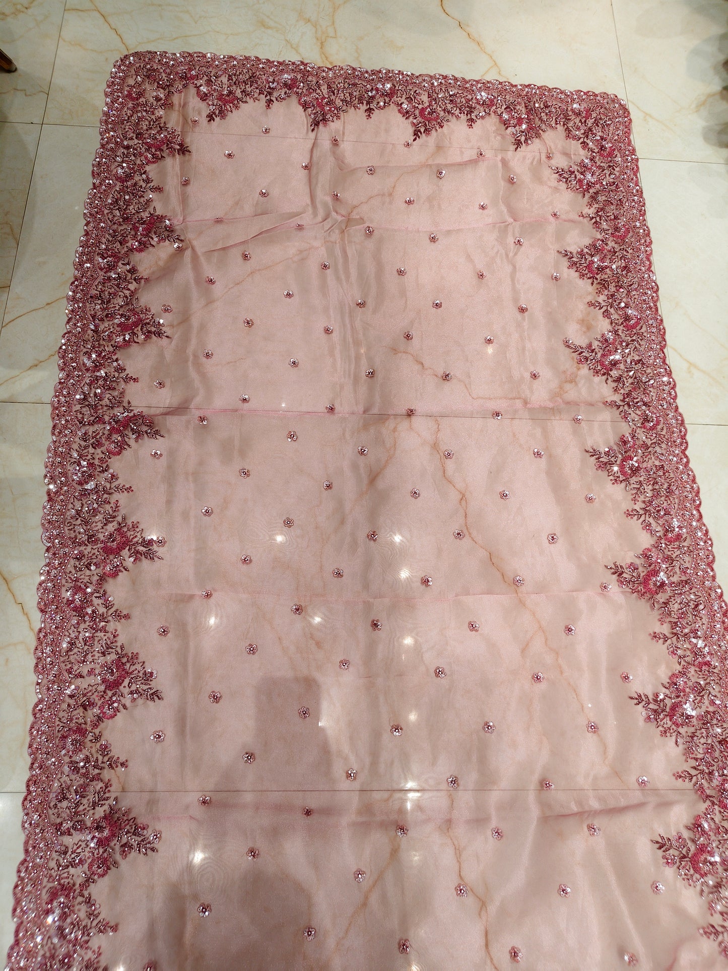 Lavender Glass Tissue Saree