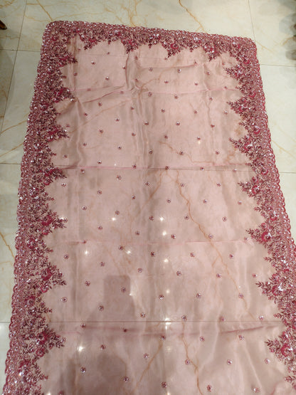 Lavender Glass Tissue Saree