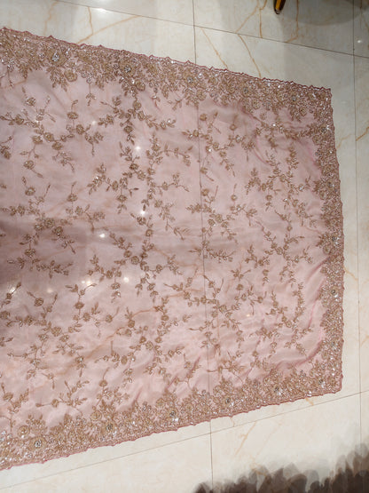 Lavender Glass Tissue Saree