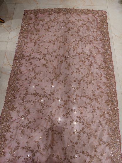 Lavender Glass Tissue Saree