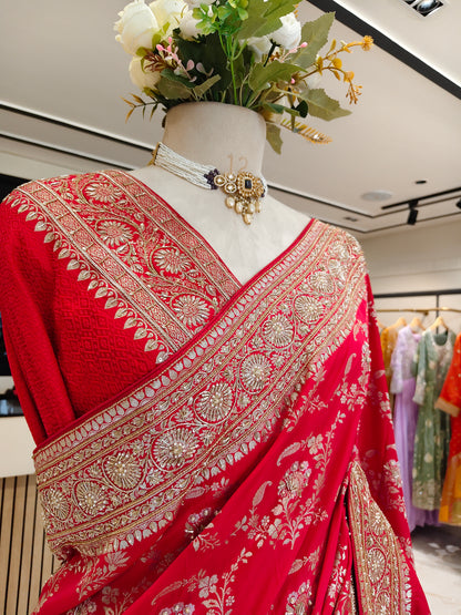 Red Silk Saree