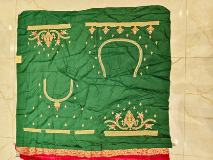 Red Green Georgette Saree