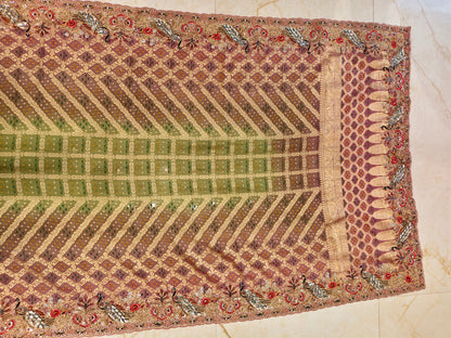 Onion Green Georgette Saree