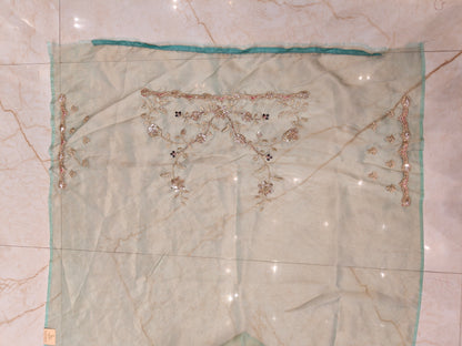 Sea Green Tissue Saree