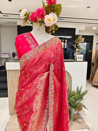 Red Crepe Saree
Mirror Work Saree
Zari Work Saree
Designer Party Wear Saree
Wedding Wear Saree