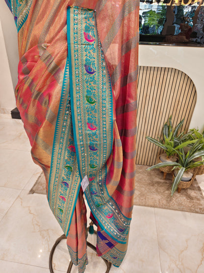 Rama Green Georgette Saree