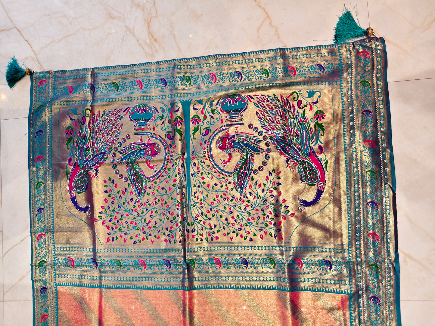Rama Green Georgette Saree