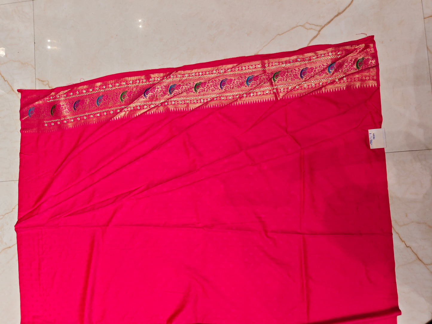 Rani Pink Silk Saree