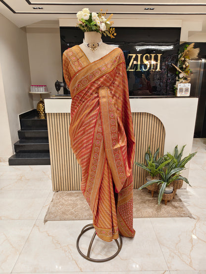 Rust Silk Saree