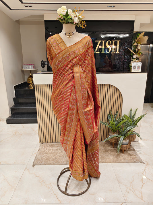 Rust Silk Saree