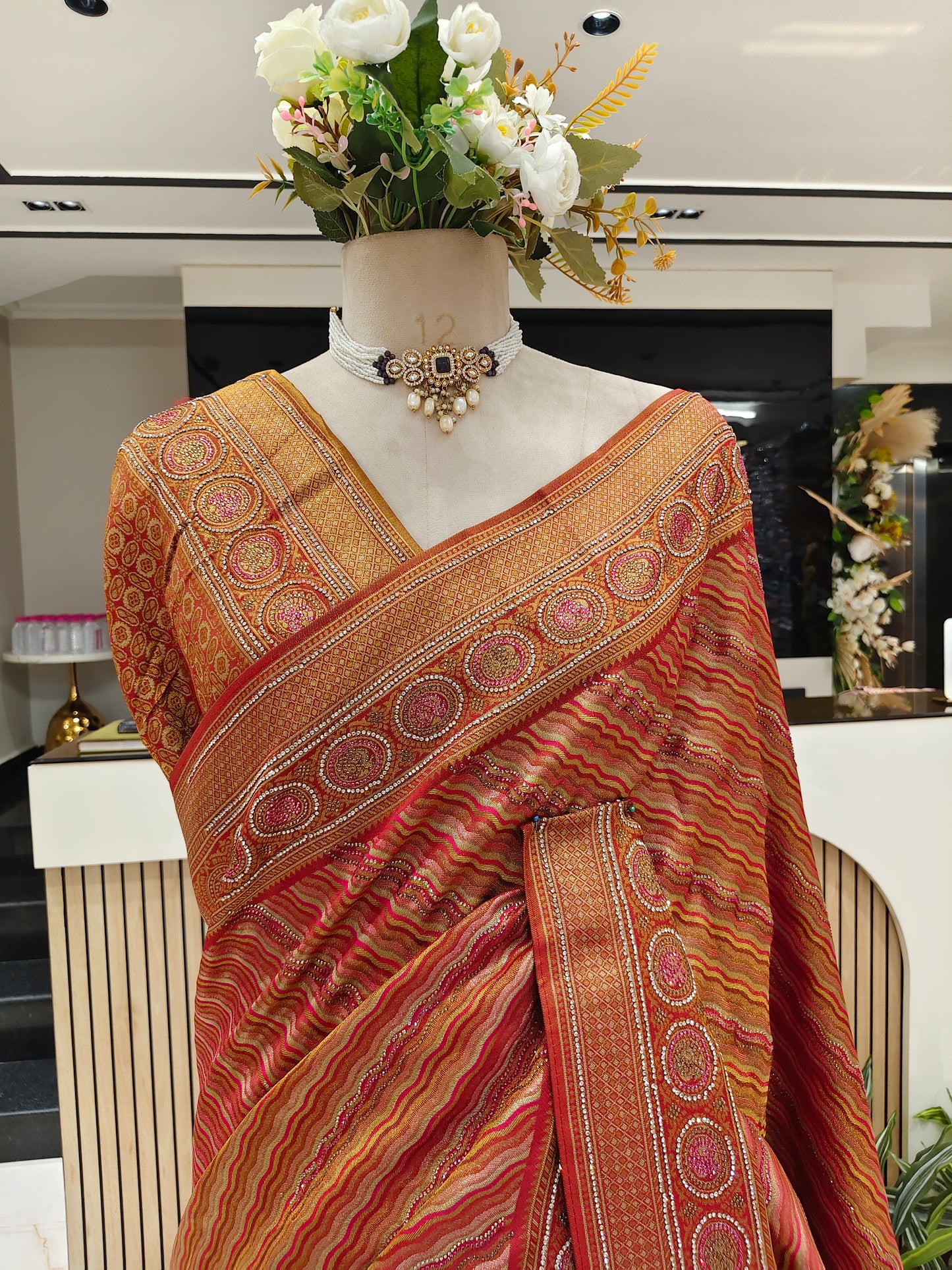 Rust Silk Saree
