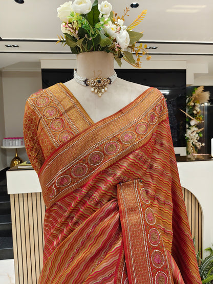 Rust Silk Saree